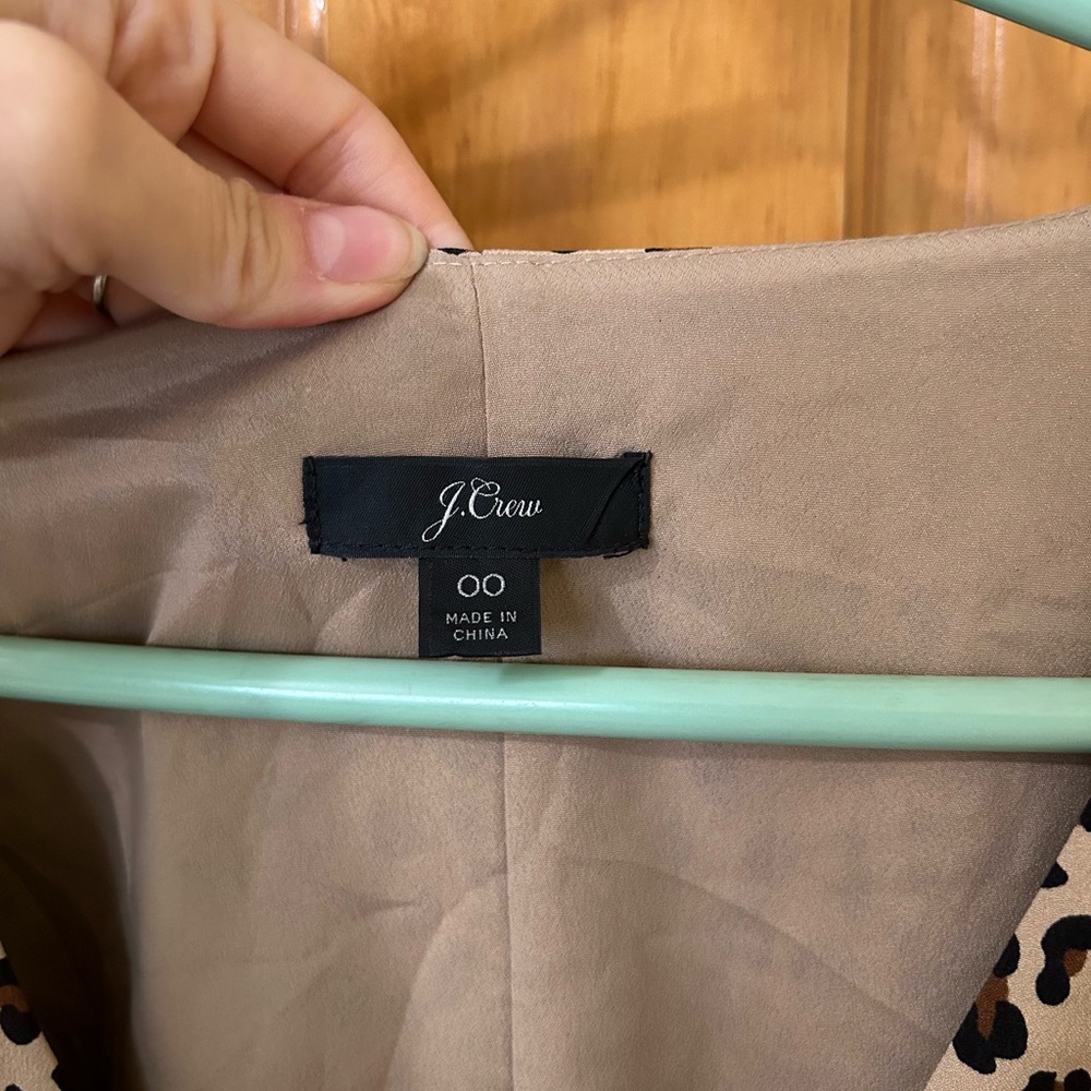 J. Crew cheetah print midi dress size 00